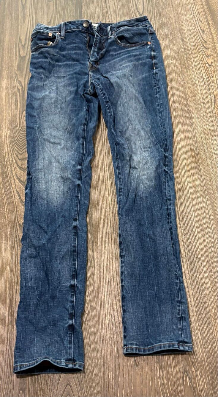 American Eagle Men's Airflex+ Athletic Fit Denim Jeans Dark Wash Blue Size 32x32